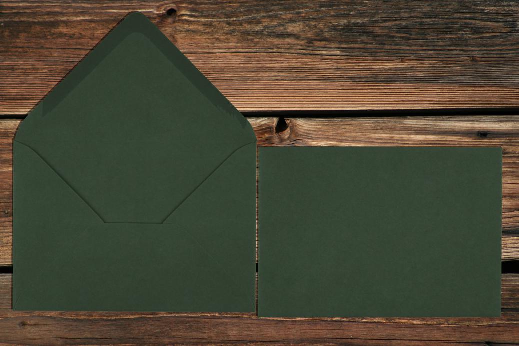 Briefhüllen 110x156 mm Nassklebend Dunkelgrün 120 g/qm